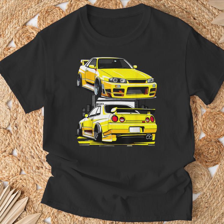 ブラック Gt R 32 Jdm スカイラインチューナー レーシングスタンス カードリフト Tシャツ 高齢者への贈り物