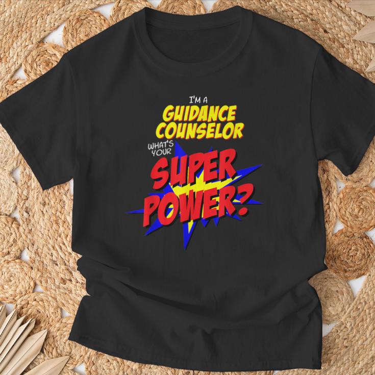 Guidance Counselor Teacher Superhero Superpower Comic Book T-Shirt Gifts for Old Men Guidance Counselor Teacher Superhero Superpower Comic Book T-Shirt Gifts for Old Men