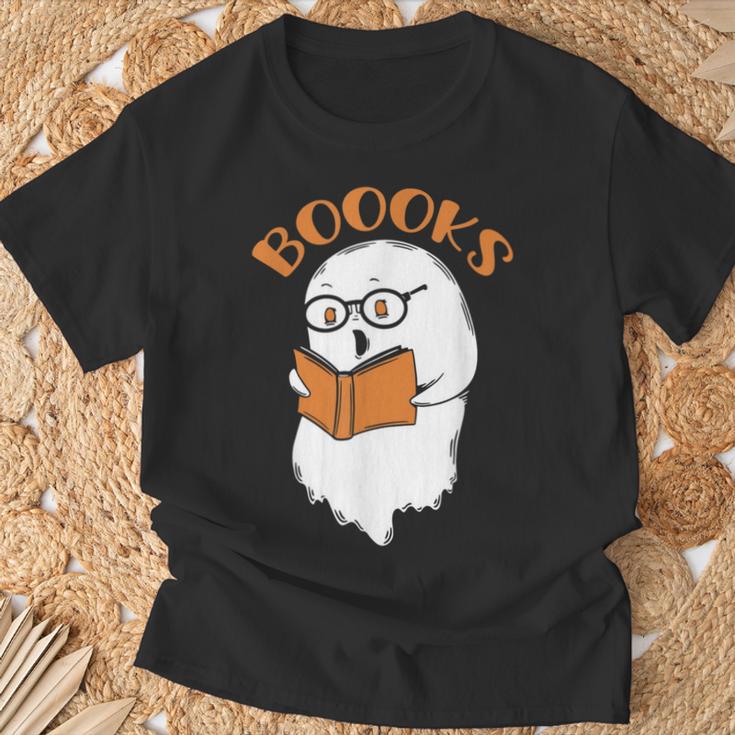 Halloween Boooks Ghost For Book Lover T-Shirt Gifts for Old Men