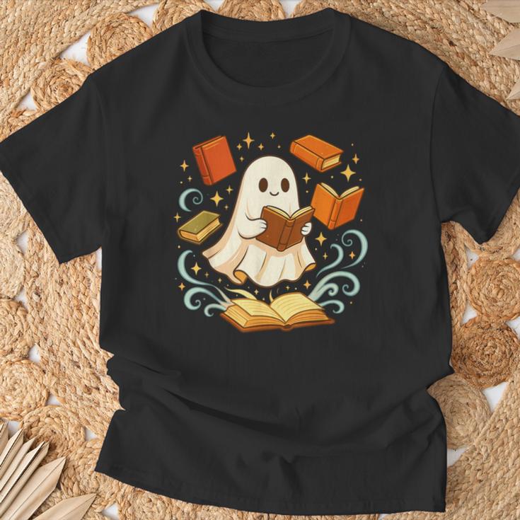 Halloween Cute Ghost Shirt Reading Books Ghost T-Shirt Gifts for Old Men Halloween Cute Ghost Shirt Reading Books Ghost T-Shirt Gifts for Old Men