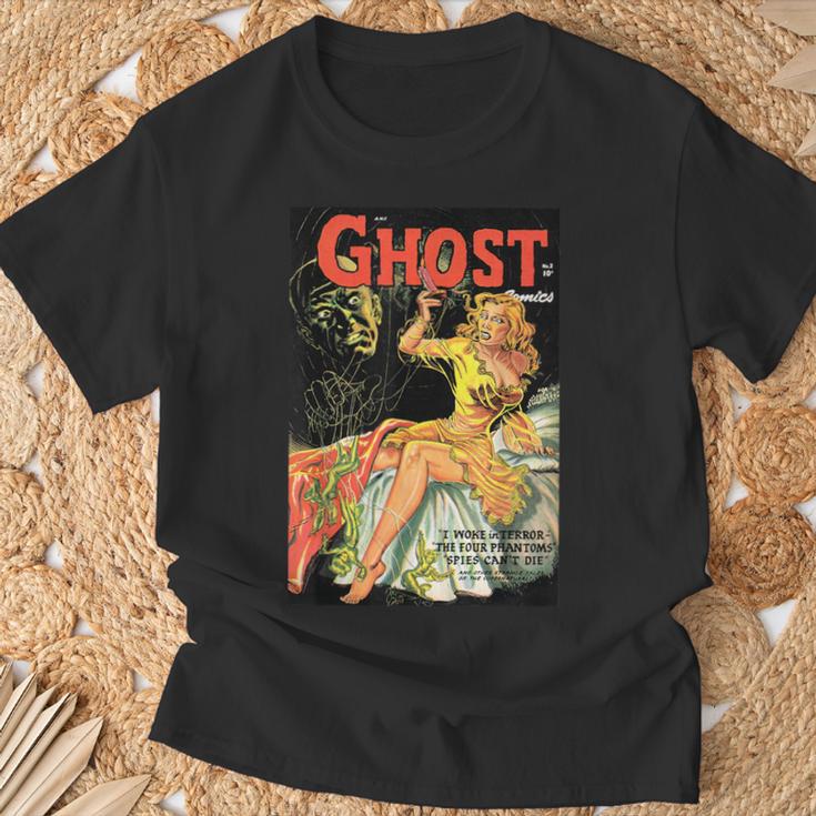 Halloween Horror Vintage Ghost Comic Book Retro Scary T-Shirt Gifts for Old Men