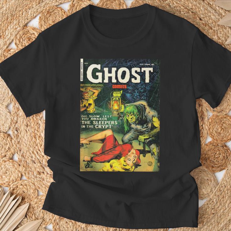 Halloween Horror Vintage Monster Comic Book Retro Scary T-Shirt Gifts for Old Men