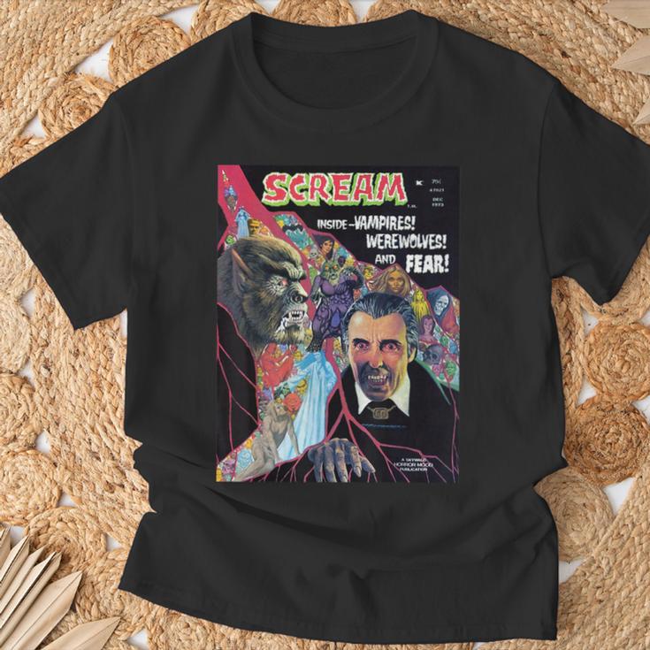 Halloween Horror Vintage Werewolf Vampire Comic Book Retro T-Shirt Gifts for Old Men Halloween Horror Vintage Werewolf Vampire Comic Book Retro T-Shirt Gifts for Old Men