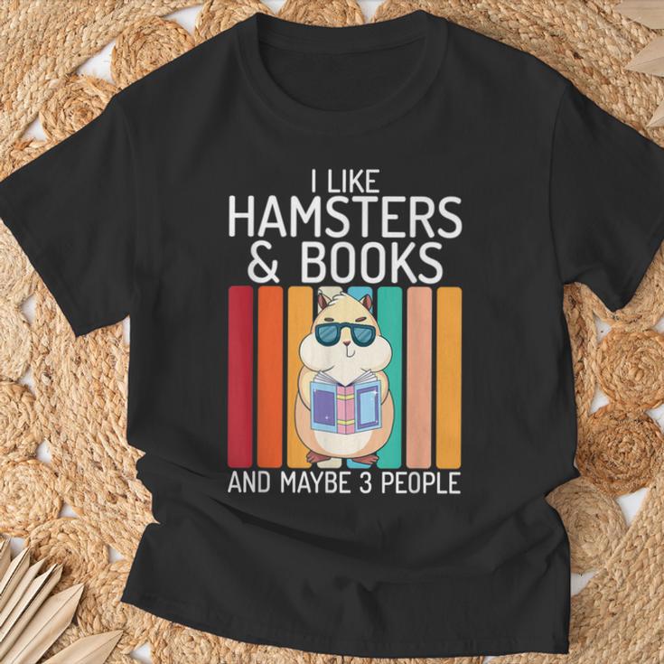 I Like Hamsters & Books And Maybe 3 People Hamster Lover T-Shirt Gifts for Old Men I Like Hamsters & Books And Maybe 3 People Hamster Lover T-Shirt Gifts for Old Men