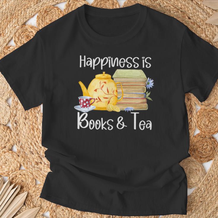 Happiness Is Books And Tea T-Shirt Gifts for Old Men Happiness Is Books And Tea T-Shirt Gifts for Old Men