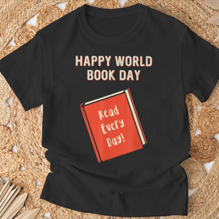 Happy World Book Day Inspirational Kids T-Shirt Gifts for Old Men