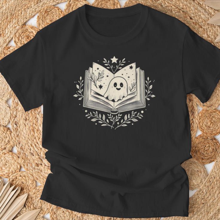 Haunted Library – Glowing Book T-Shirt Gifts for Old Men