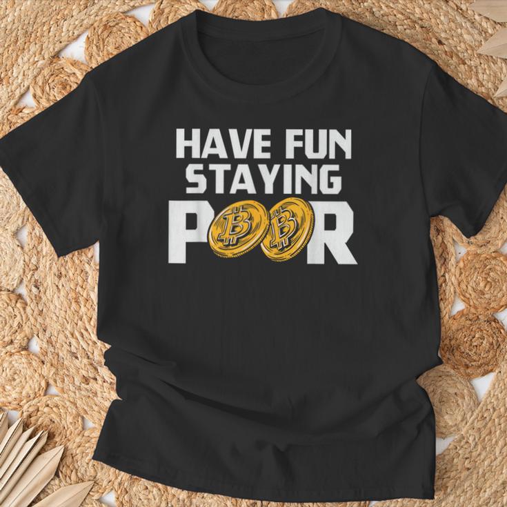 Have Funtaying Poor ビットコイン 暗号通貨 Btc ミリオネア Tシャツ 高齢者への贈り物