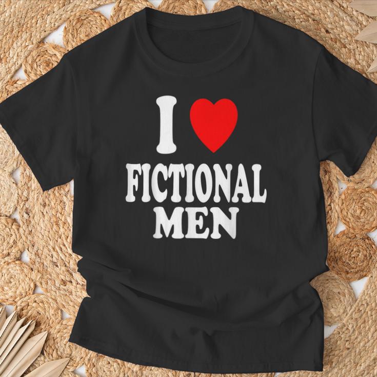 I Heart Love Fictional Men Book Movies Literature Reading T-Shirt Gifts for Old Men