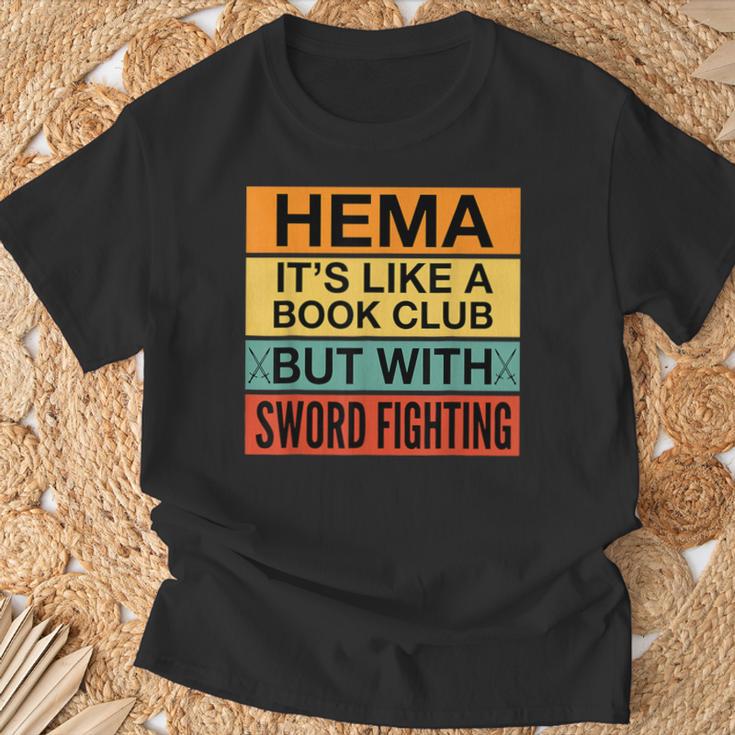 Hema Definition Like A Book Club With Swords T-Shirt Gifts for Old Men