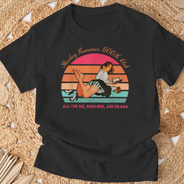 Hockey Romance Book Club All The Ice Romance Drama Vintage T-Shirt Gifts for Old Men Hockey Romance Book Club All The Ice Romance Drama Vintage T-Shirt Gifts for Old Men