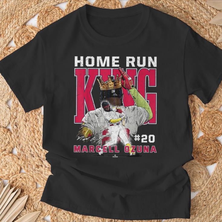 Home Run King Marcell Ozuna Atlanta Mlbpa Tシャツ 高齢者への贈り物