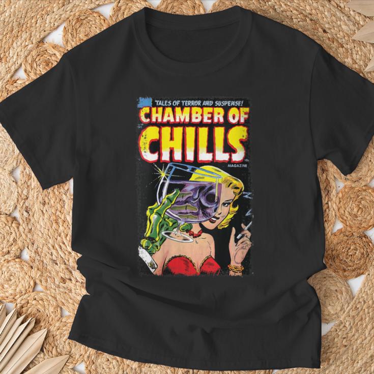 Horror Comic Book Cover Chamber Of Chills 19 T-Shirt Gifts for Old Men Horror Comic Book Cover Chamber Of Chills 19 T-Shirt Gifts for Old Men