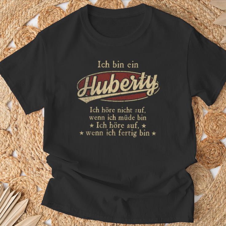 Ich Bin Ein Huberty Ich Höre Nicht AufWenn Ich Müde Bin Ich Höre Auf Huberty Name T-Shirt Geschenke für alte Männer