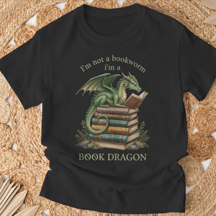 I'm Not A Bookworm I'm A Book Dragon Literary Dragon Reader T-Shirt Gifts for Old Men I'm Not A Bookworm I'm A Book Dragon Literary Dragon Reader T-Shirt Gifts for Old Men
