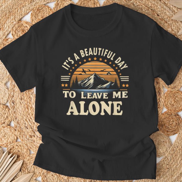 It's A Beautiful Day To Leave Me Alone Inrovert Tシャツ 高齢者への贈り物