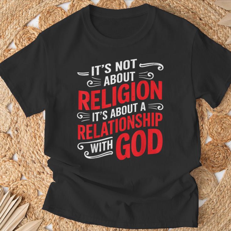 It's A Relationship With God Not Religion Tシャツ 高齢者への贈り物