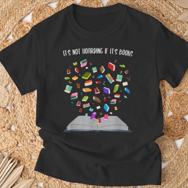 It's Not Hoarding If It's Books Book T-Shirt Gifts for Old Men