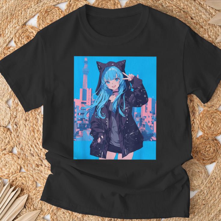 Japanese Anime Girl 日本のアニメの女の子 Tシャツ 高齢者への贈り物