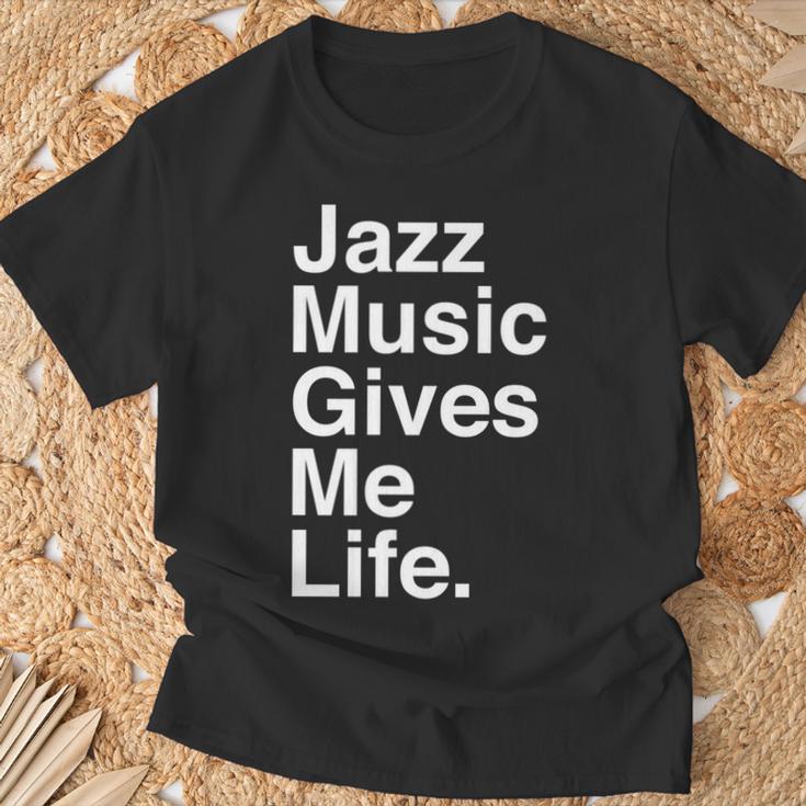Jazz Music Gives Me Life Quote 長袖tシャツ Tシャツ 高齢者への贈り物