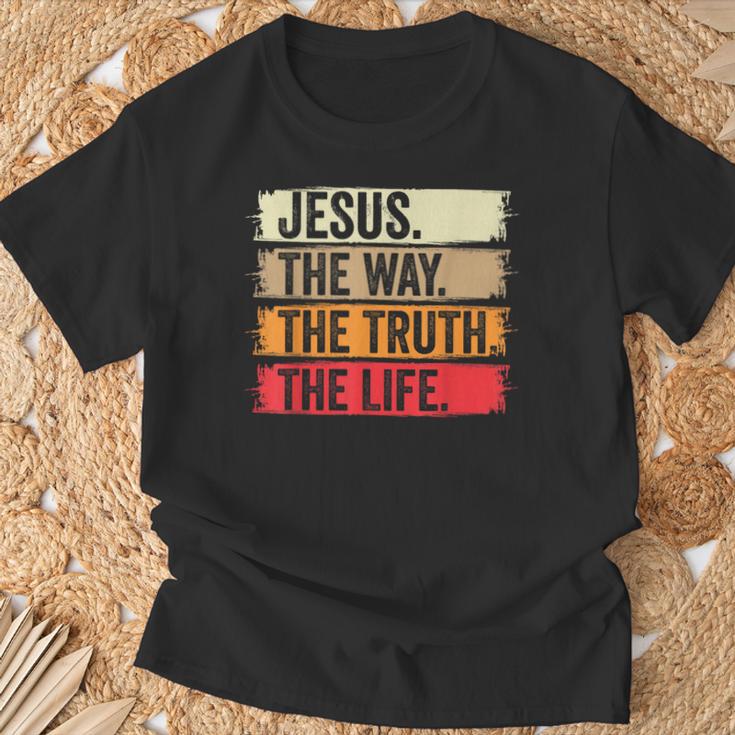Jesus The Way The Truth Life Erse Christian Worship Tシャツ 高齢者への贈り物