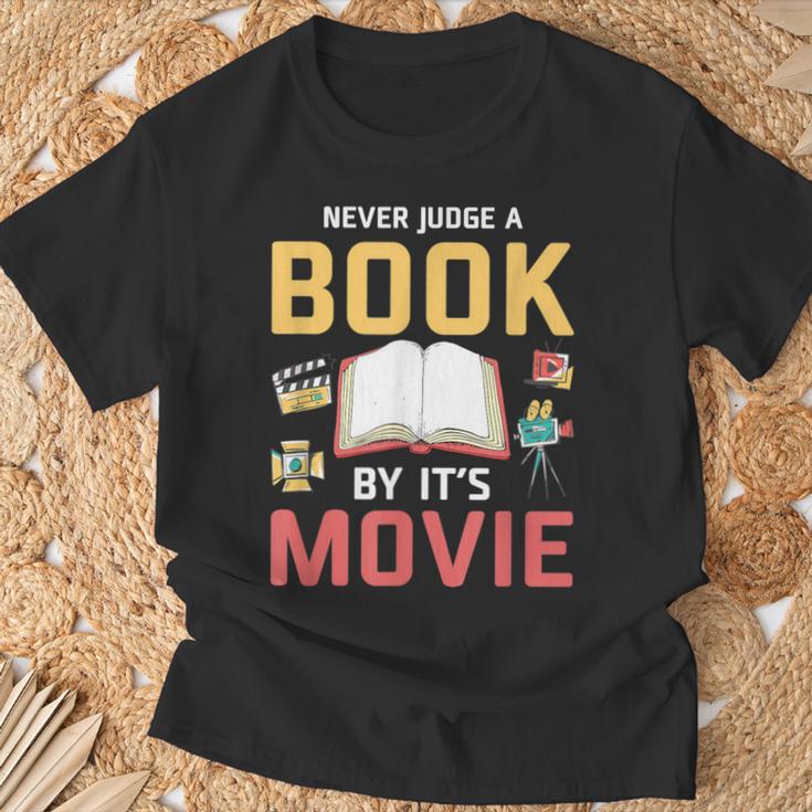 Never Judge A Book By It's Movie Reading T-Shirt Gifts for Old Men Never Judge A Book By It's Movie Reading T-Shirt Gifts for Old Men