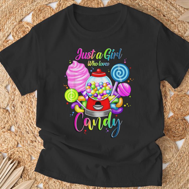 Just A Girl Who Loves Candy、レインボースイーツテスターギフト Tシャツ 高齢者への贈り物