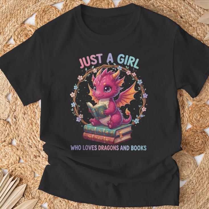 Just A Girl Who Loves Dragons And Books Reading Bookworm T-Shirt Gifts for Old Men Just A Girl Who Loves Dragons And Books Reading Bookworm T-Shirt Gifts for Old Men