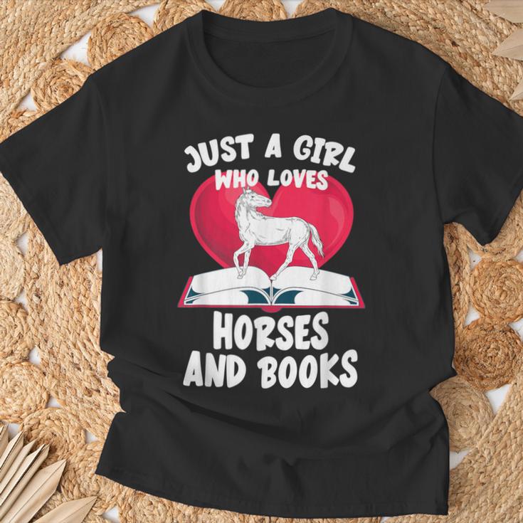 Just A Girl Who Loves Horses And Books Heart Reading T-Shirt Gifts for Old Men Just A Girl Who Loves Horses And Books Heart Reading T-Shirt Gifts for Old Men