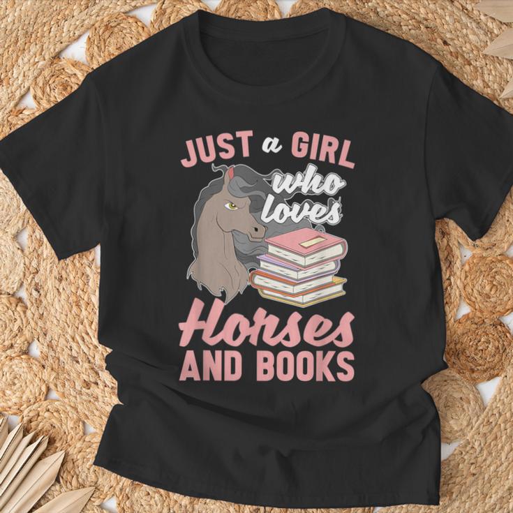 Just A Girl Who Loves Horses And Books Reading Animal Horse T-Shirt Gifts for Old Men Just A Girl Who Loves Horses And Books Reading Animal Horse T-Shirt Gifts for Old Men