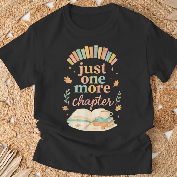 Just One More Chapter Cozy Book Lover Reading & Coffee T-Shirt Gifts for Old Men