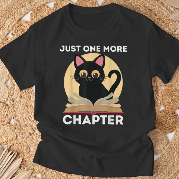 Just One More Chapter Cute Cat Reading Book For Reader Men Women Kids T-Shirt Gifts for Old Men