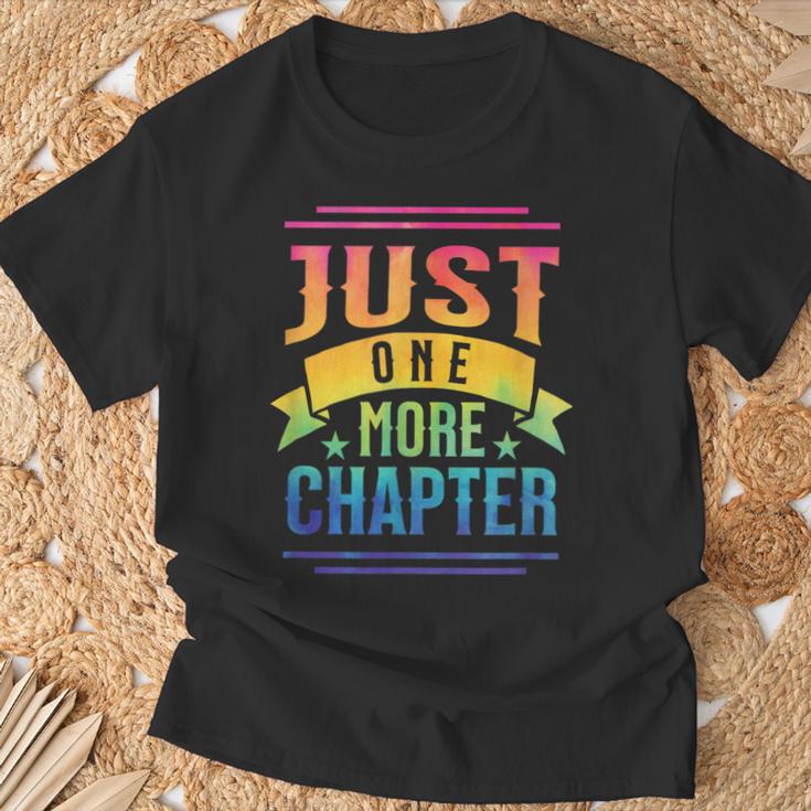 JUST ONE MORE CHAPTER Fun Reading Book Lover T-Shirt Gifts for Old Men