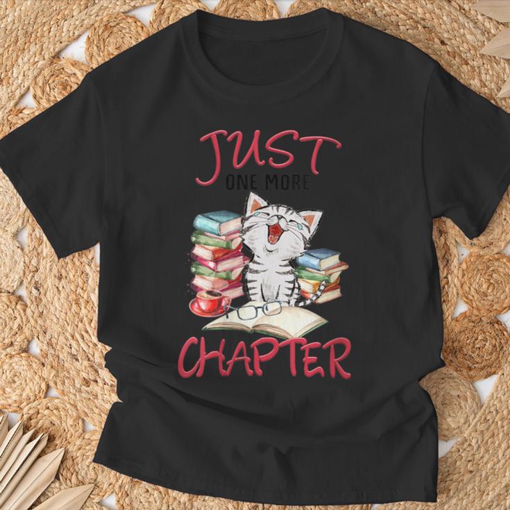 Just One More Chapter- I Love Reading Book And Meow T-Shirt Gifts for Old Men