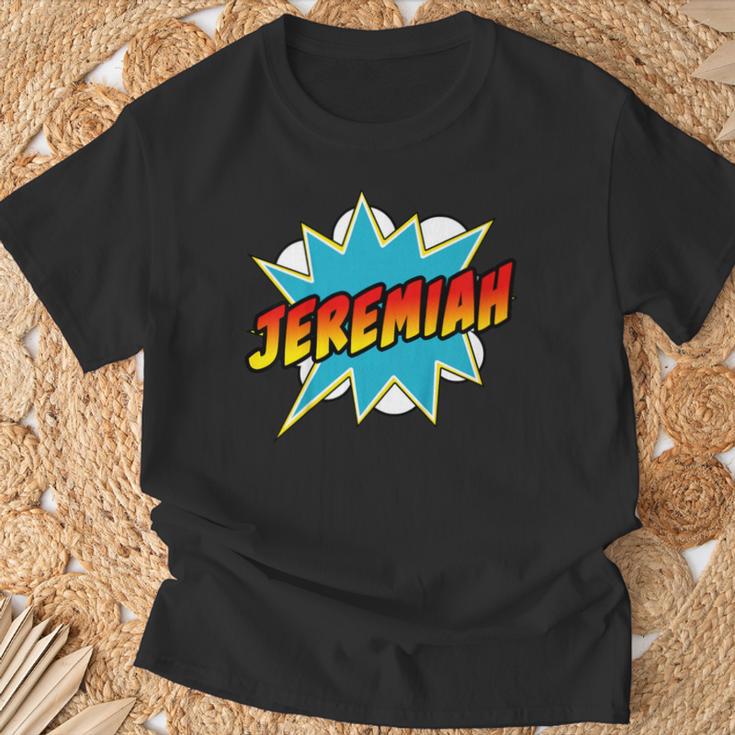 Kids Boys Jeremiah Comic Book Superhero Name T-Shirt Gifts for Old Men Kids Boys Jeremiah Comic Book Superhero Name T-Shirt Gifts for Old Men