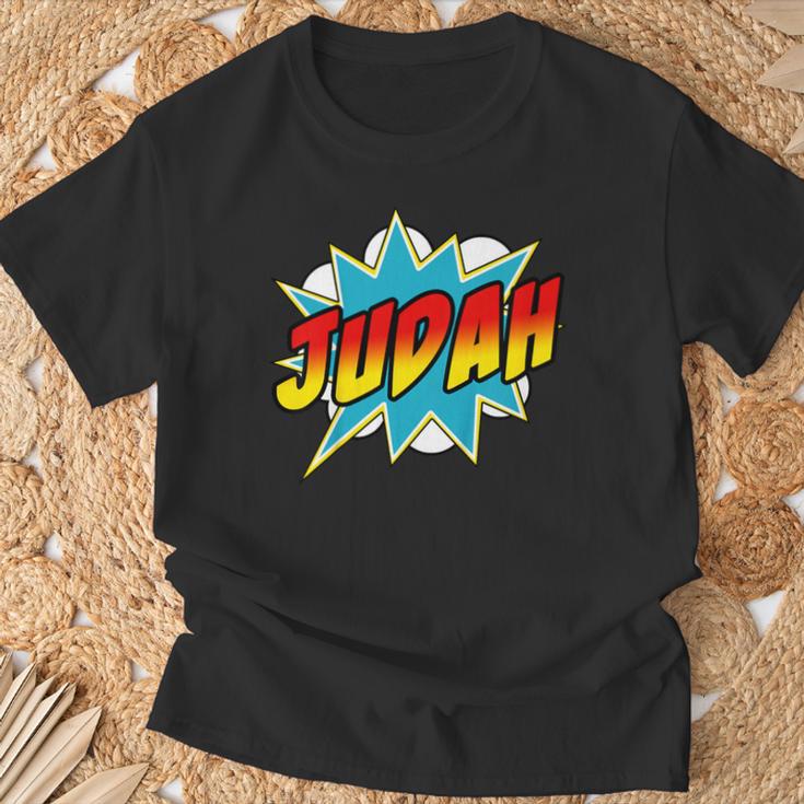 Kids Boys Judah Comic Book Superhero Name T-Shirt Gifts for Old Men