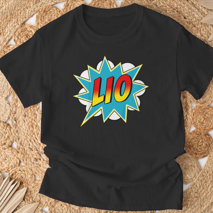 Kids Boys Lio Name Comic Book Superhero T-Shirt Gifts for Old Men