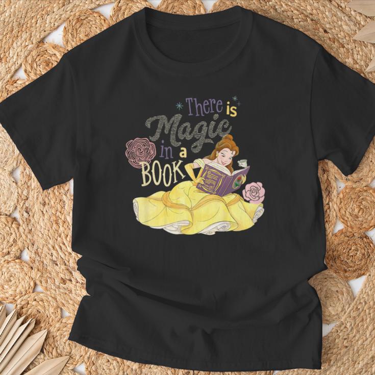 Kids Disney Beauty And The Beast Belle There Is Magic In A Book T-Shirt Gifts for Old Men
