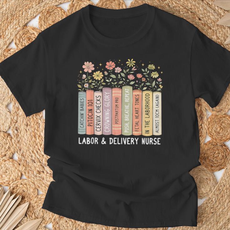 Labor And Delivery Nurse Book Wildflower Mother Baby Nursing T-Shirt Gifts for Old Men Labor And Delivery Nurse Book Wildflower Mother Baby Nursing T-Shirt Gifts for Old Men