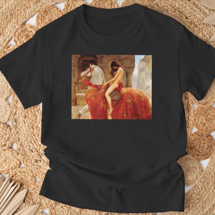 Lady Godiva ヌード ペインティング Tシャツ 高齢者への贈り物