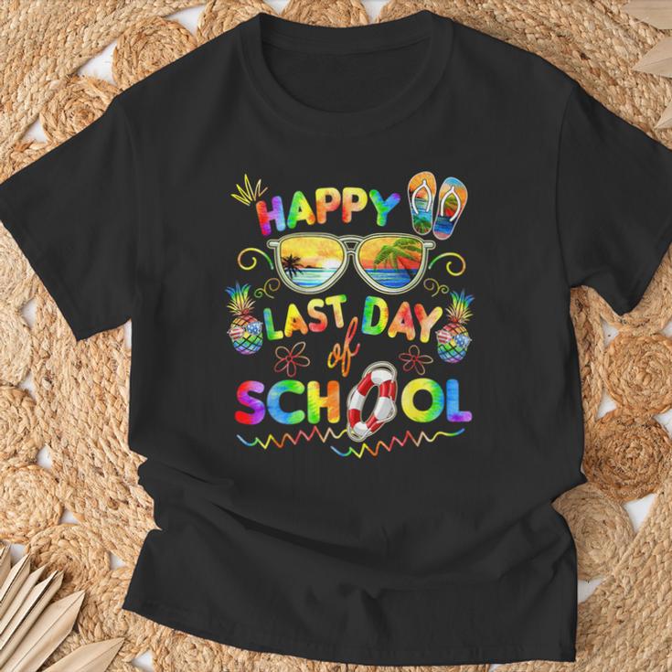 Last Day Ofchool For Teacher Off Duty Tie And Dye Tシャツ 高齢者への贈り物