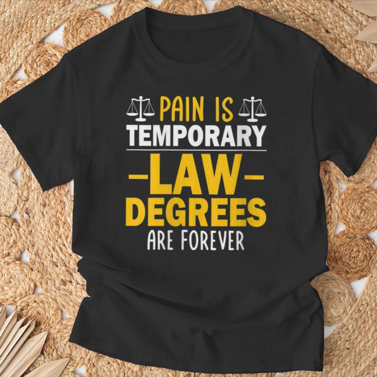 Law School Graduation Decoration Books Law Students T-Shirt Gifts for Old Men
