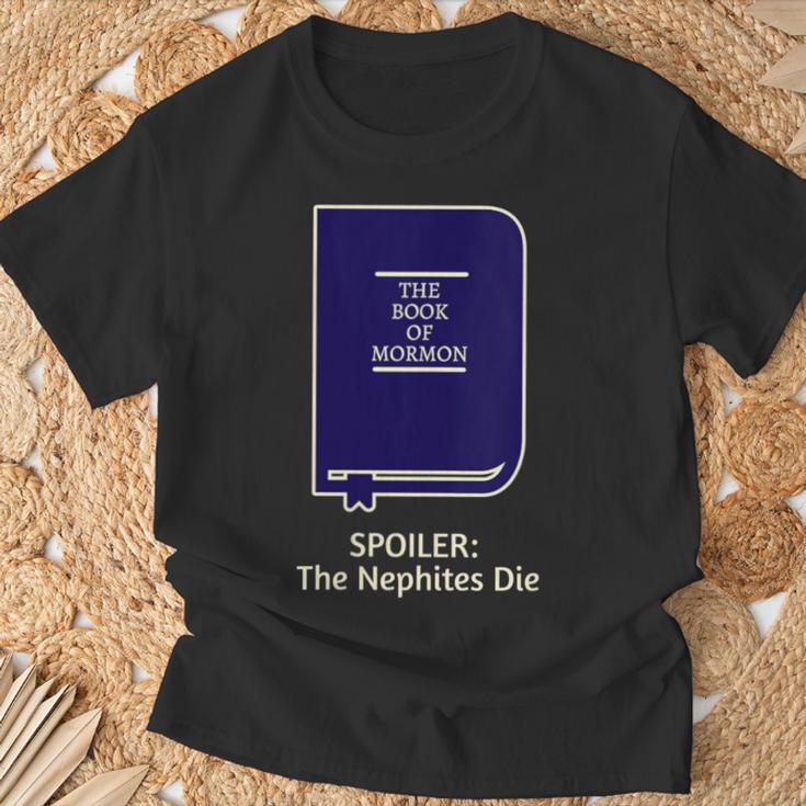 LDS Book Of Mormon Tshirt Spoiler Nephites T-Shirt Gifts for Old Men