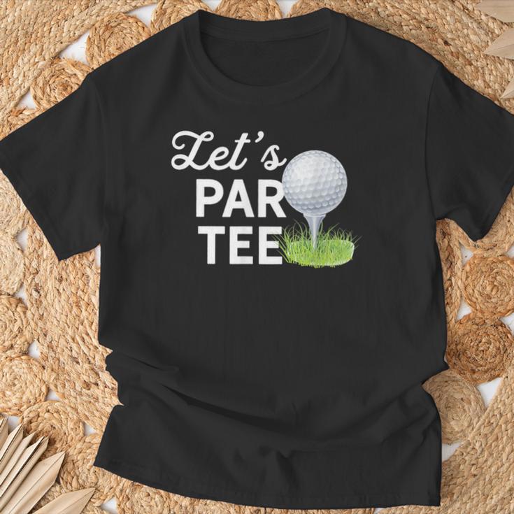 Let's Par ゴルフボール ティーピン付き 面白いゴルフクラブtシャツ Tシャツ 高齢者への贈り物