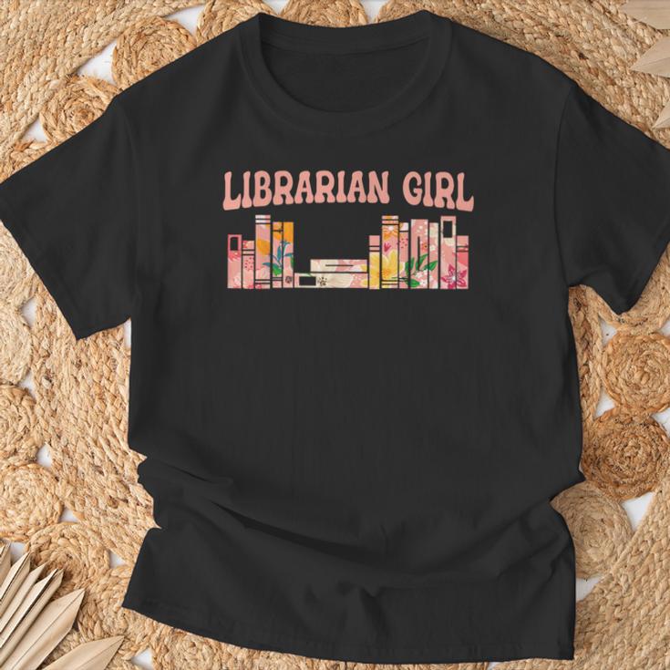 Librarian Girl Book Lover Reading Bookworm Librarian T-Shirt Gifts for Old Men