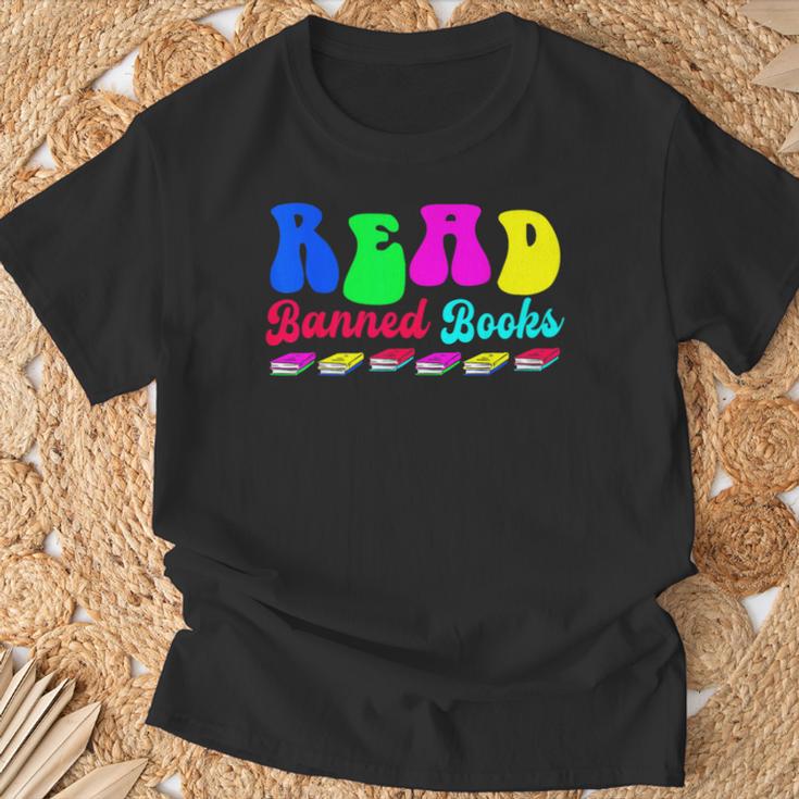 Library Read Banned Books T-Shirt Gifts for Old Men