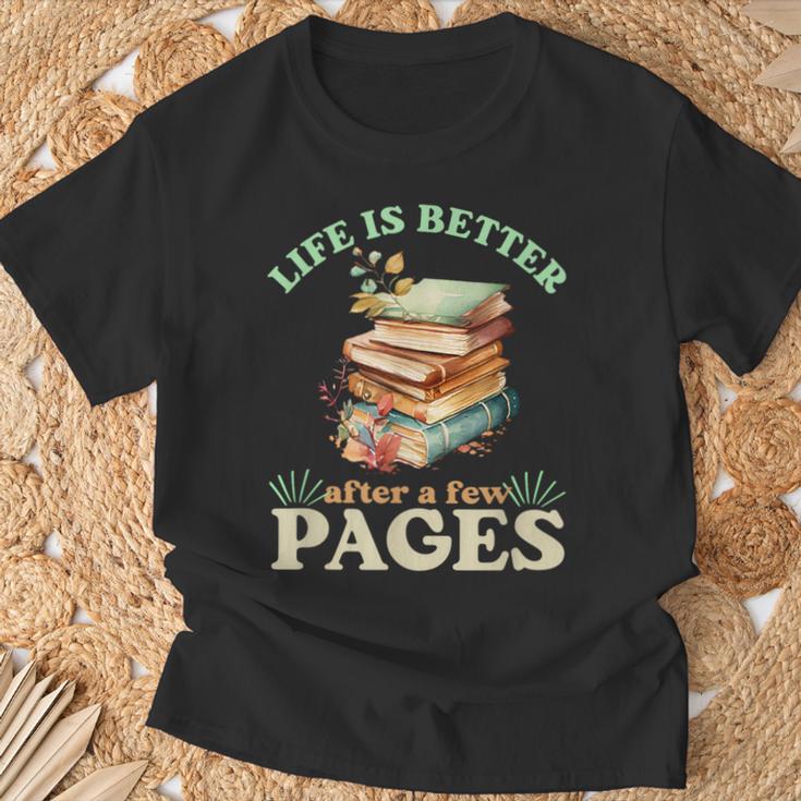 Life Is Better After A Few Pages Book Lover Reading Quote T-Shirt Gifts for Old Men Life Is Better After A Few Pages Book Lover Reading Quote T-Shirt Gifts for Old Men