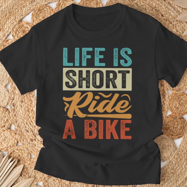 Life Ishort Ride A Bike Motorcycle Rider 長袖tシャツ Tシャツ 高齢者への贈り物