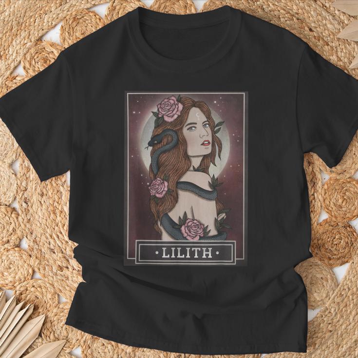 Lilith Goddess Tarot Card Book Of Shadows T-Shirt Gifts for Old Men Lilith Goddess Tarot Card Book Of Shadows T-Shirt Gifts for Old Men