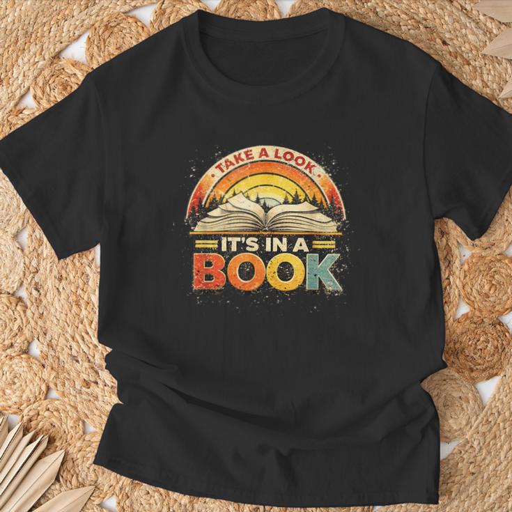 Take A Look It's In A Book Inspiring Teachers Librarians T-Shirt Gifts for Old Men Take A Look It's In A Book Inspiring Teachers Librarians T-Shirt Gifts for Old Men